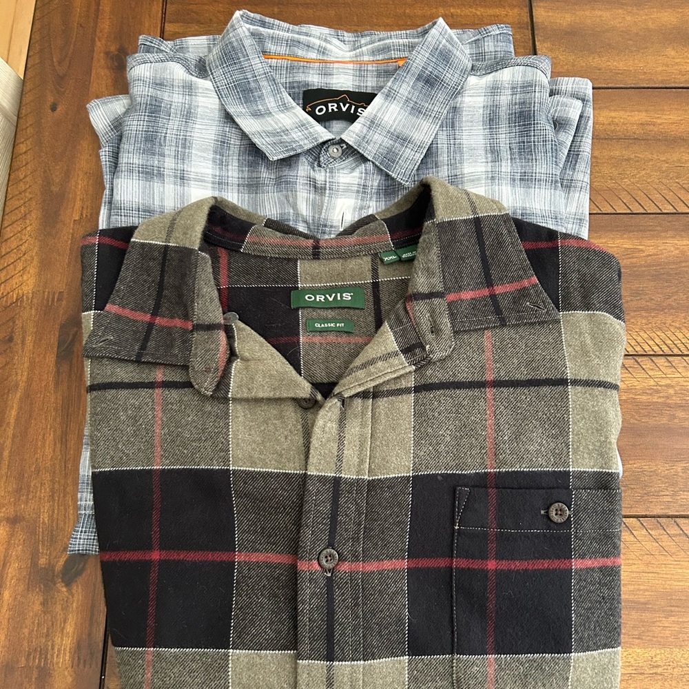 Orvis Men’s Long sleeve Shirts Size XXL